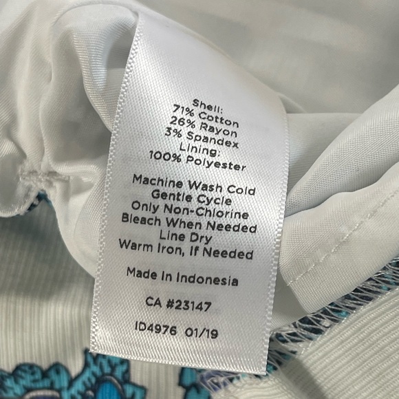 Talbots RSVP Women's Blue Paisley lined Top Blouse Size 2 side zip NWT - Picture 10 of 13